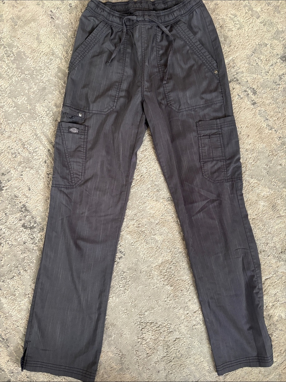 Dickies women’s scrubs Charcoal Gray Cargo Drawstring Pants